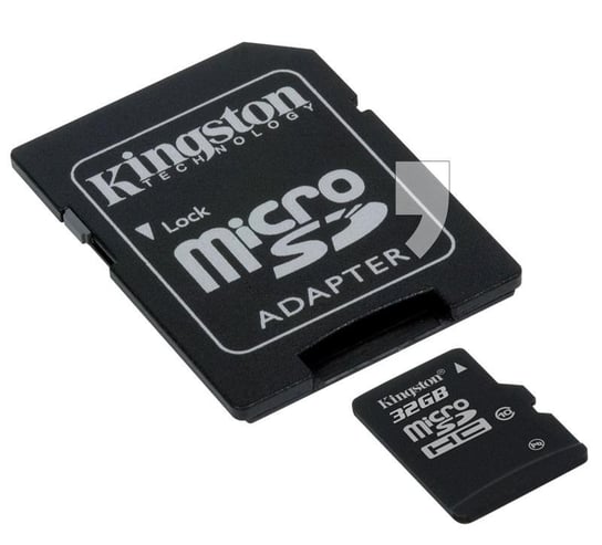 Karta pamięci KINGSTON SDC10/32GB, MicroSDHC, 32 GB + adapter Kingston