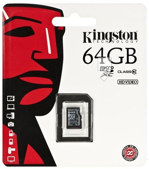 Karta pamięci KINGSTON SDCX10/64GBSP, MicroSDXC, 64 GB Kingston