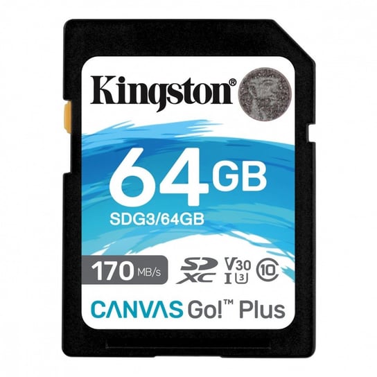 Karta pamięci KINGSTONE Canvas Go Plus, SD, 64 GB, 170/70MB/s Kingston