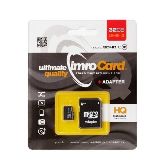 Karta pamięci microSD 32GB IMRO + adp 10C UHS-3 Imro