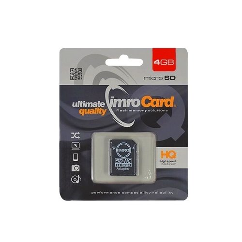 Karta pamięci microSD 4GB IMRO + adp 10C Imro