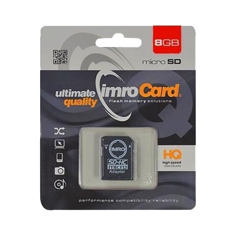 Karta pamięci microSD 8GB IMRO + adp 10C Imro