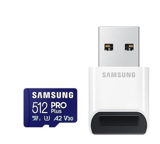 Karta pamięci microSD Samsung PRO Plus 512GB MB-MD512SB z czytnikiem Samsung