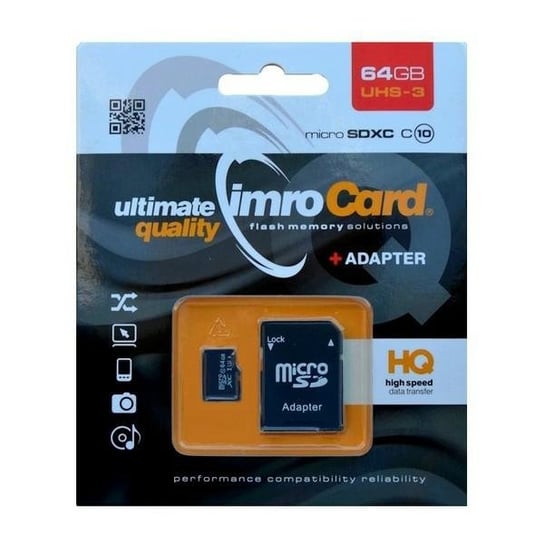 Karta Pamięci Microsdxc 64Gb Imro+ Adp 10C Uhs-3 Imro