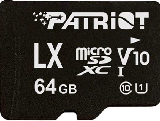 Karta pamięci PATRIOT LX, microSDXC, 64 GB Patriot