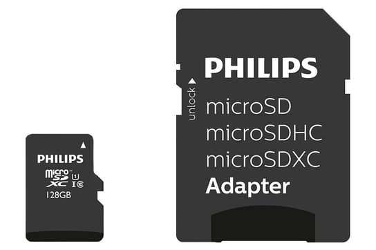 Karta pamięci PHILIPS FM12MP45B/00, microSDHC, 128 GB + adapter Philips