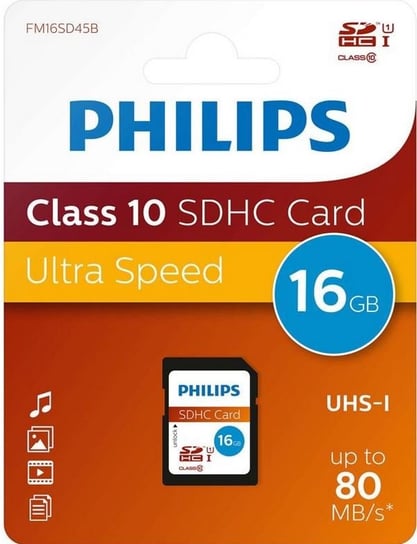 Karta pamięci PHILIPS, SDHC, 16 GB Philips
