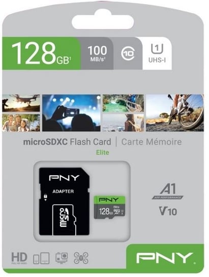Karta pamięci PNY Elite P-SDU128V11100EL-GE, MicroSDXC, 128 GB PNY