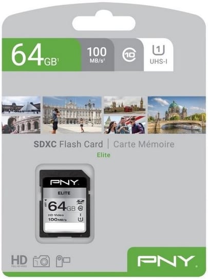 Karta pamięci PNY Elite P-SDUX64U185GW-GE, MicroSDXC, 64 GB PNY