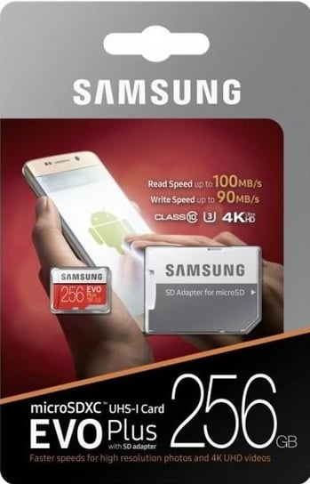 Karta pamięci SAMSUNG MB-MC256GA/EU EVO+, microSD, 256 GB + adapter Samsung