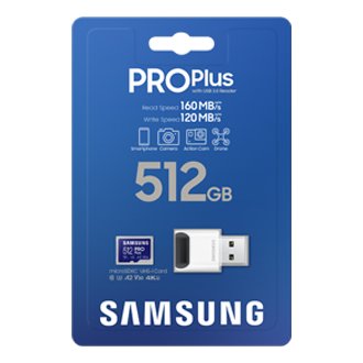 Karta pamięci SAMSUNG PRO Plus MB-MD512KB/WW, MicroSDXC, 512 GB + czytnik Samsung