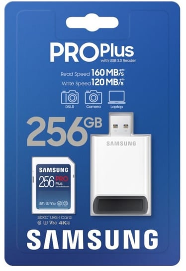 Karta pamięci SAMSUNG PRO Plus MB-SD256KB/WW, SDXC, 256 GB + czytnik Samsung
