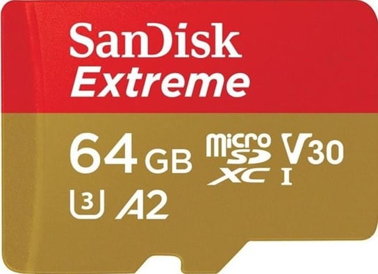 Karta pamięci SANDISK Extreme ActionCam SDSQXA2-064G-GN6AA, microSDXC, 64 GB SanDisk