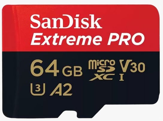 Karta pamięci SANDISK Extreme Pro SDSQXCU-064G-GN6MA, microSDXC, RescuePRO Deluxe 64 GB + Adapter SD SanDisk
