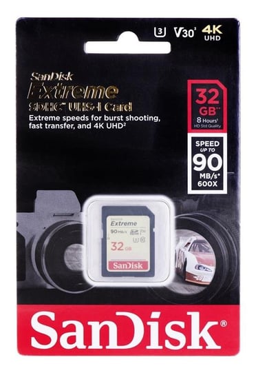 Karta pamięci SANDISK Extreme SDSDXVE-032G-GNCI, SDHC, 32 GB, Class 10 SanDisk