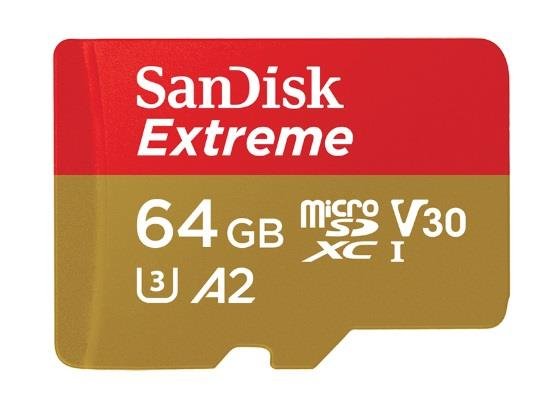 Karta pamięci SANDISK Extreme SDSQXA2-064G-GN6MA, microSDXC, 64 GB + adapter SanDisk