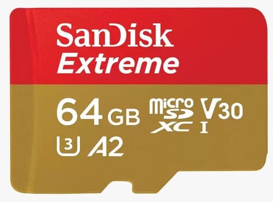 Karta pamięci SANDISK Extreme SDSQXAH-064G-GN6MA, microSDXC, RescuePRO Deluxe 64 GB + Adapter SD SanDisk