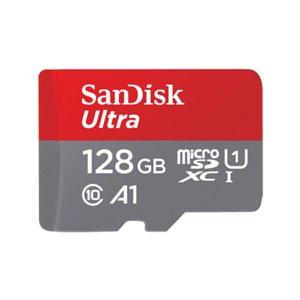 Karta pamięci SanDisk Ultra 128 GB microSDXC + adapter SD z aplikacją A1 Wydajność do 120 MB/s, klasa 10, UHS-I SanDisk