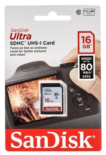 Karta pamięci SANDISK Ultra, SDHC, 16 GB, Class 10 SanDisk