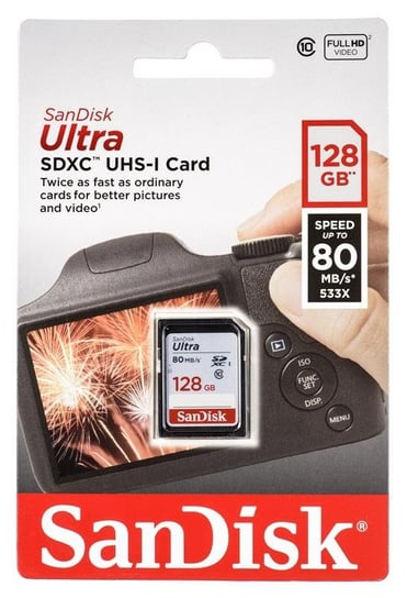 Karta pamięci SANDISK Ultra, SDXC, 128 GB, Class 10 SanDisk