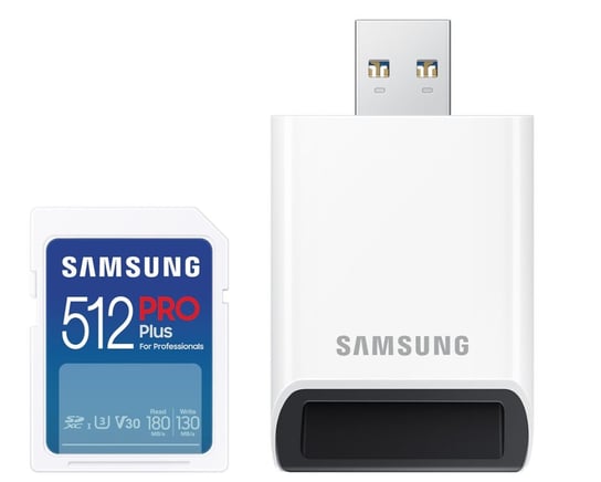 Karta pamięci SD Samsung PRO Plus 512GB MB-SD512SB z czytnikiem Samsung