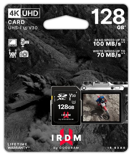 Karta pamięci SDXC 128GB UHS-I U3 IRDM by GOODRAM IR-S3A0-1280R12 GoodRam