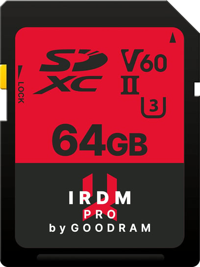 Karta pamięci SDXC 64GB UHS-II V60 IRDM by GOODRAM IRP-S6B0-0640R12 GoodRam