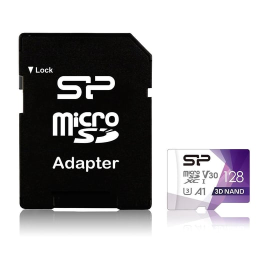 Karta Pamięci SILICON POWER Superior Pro, Micro SDXC, 128 GB, Class V30/Class U3 +adapter Silicon Power