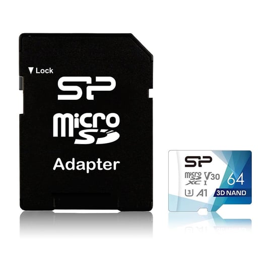 Karta Pamięci SILICON POWER Superior Pro, Micro SDXC, 64 GB, Class V30/Class U3 +adapter Silicon Power
