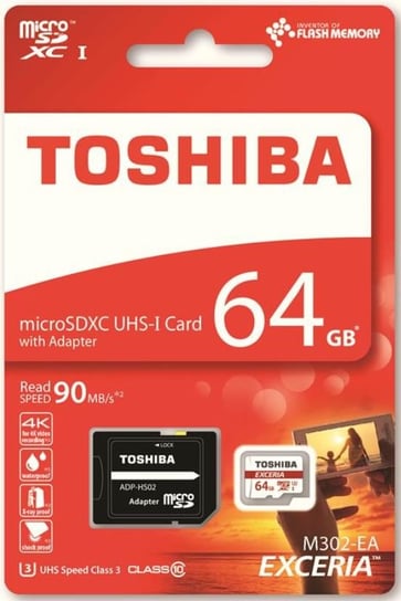 Karta pamięci TOSHIBA Exceria THN-M302R0640EA, microSDHC, 64 GB + adapter Toshiba