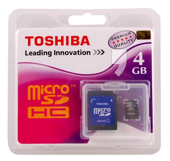 Karta pamięci Toshiba microSD SDHC 4GB Class 4 +adapter Toshiba