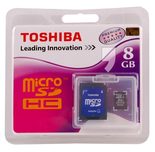 Karta pamięci Toshiba microSD SDHC 8GB Class 4 +adapter Toshiba