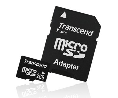 Karta pamięci TRANSCEND microSD, 2 GB, Class 4 + adapter SD Transcend