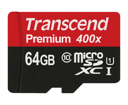 Karta pamięci TRANSCEND microSDXC, 64 GB, Class 10 + adapter SD Transcend