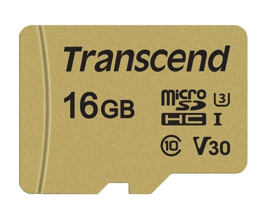 Karta pamięci TRANSCEND TS16GUSD500S, MicroSDHC, 16 GB + adapter Transcend