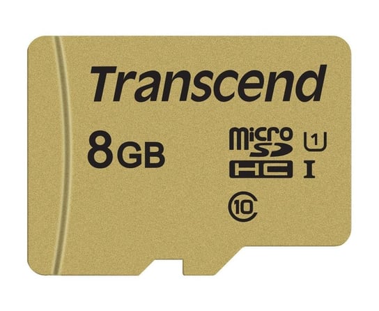Karta pamięci TRANSCEND TS8GUSD500S, microSDHC, 8 GB + adapter Transcend