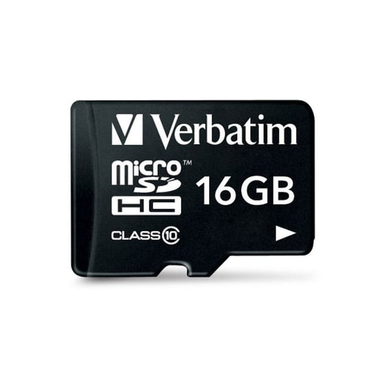 Karta pamięci VERBATIM microSDHC, 16 GB, Class 10 + adapter SD Verbatim