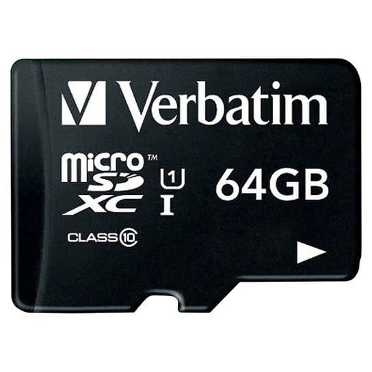 Karta pamięci VERBATIM microSDHC, 64 GB, Class 10 + adapter SD Verbatim