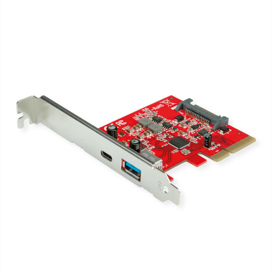 Karta ROLINE PCI Express, USB 3.2 Gen 2 USB A - USB C, 1x USB-A, 1x USB-C Roline