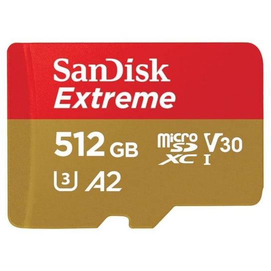 KARTA SANDISK EXTREME microSDXC 512 GB 160/90 MB/s A2 C10 V30 UHS-I U3 Mobile SanDisk