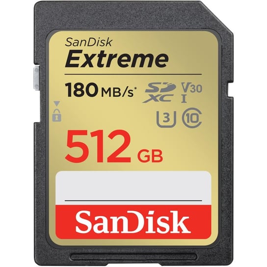KARTA SANDISK EXTREME SDXC 512 GB 180/130 MB/s C10 V30 UHS-I U3 SanDisk