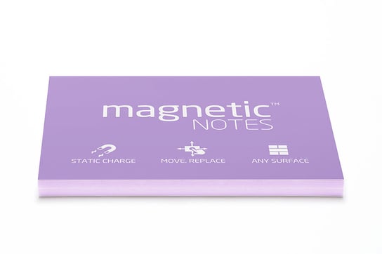 Karteczki elektrostatyczne, suchościeralne na notatki, fioletowe pastelowe, 7x5 cm Agawa.pl
