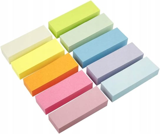 Karteczki kolorowe samoprzylepne zakładki 15x50 mm 10x100 kartek 10 mix TRES