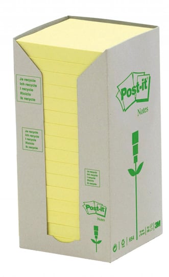 Karteczki Post-It Eco 76 X 76 Mm Żółte (16 X 100) Post-it