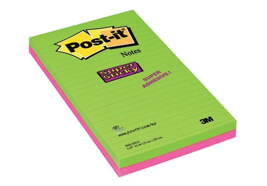 Karteczki post-it super sticky 125 x 200 mm linie mix kolor (4 x 45) Post-it