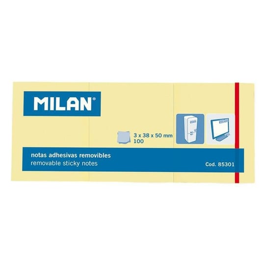 Karteczki samoprzylepne 40x50mm Milan 3 bloczki Milan Polska