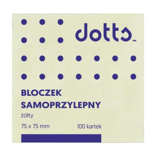 Karteczki samoprzylepne DOTTS 75x75mm 100k. - żółte Dotts