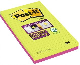 Karteczki samoprzylepne Post-it® Super Sticky XXXL, Marakesz, w linię, 127x203mm, 2x45 karteczek Post-it