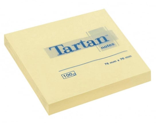 karteczki samoprzylepne tartan (07676), 76x76mm, 1x100 kart., żółte No name