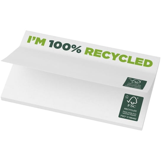 Karteczki samoprzylepne z recyklingu o wymiarach 127 x 75 mm Sticky-Mate® UPOMINKARNIA